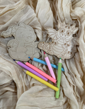 Wooden Dragon Coloring Kit